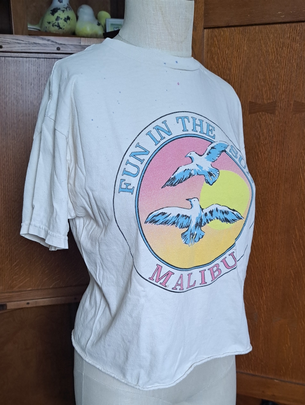 Brandy Melville John Galt Malibu Fun In The Sun Graphic Tee OS